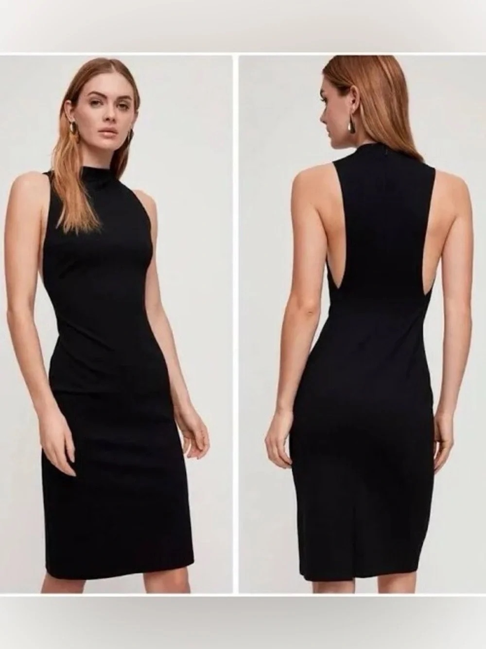 Artizia Babaton Matheson Black High-Neck Sheath Dress